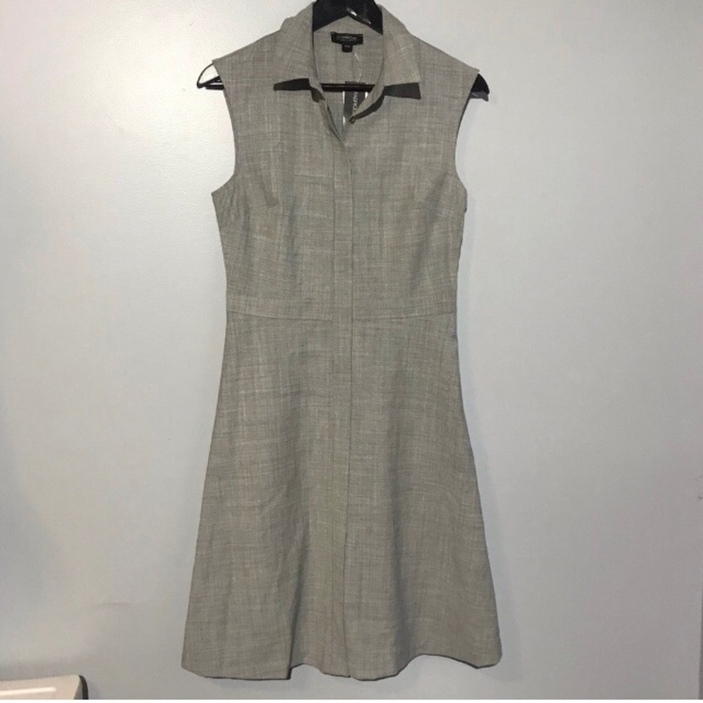 NWT Le Chateau Gray Sleeveless Dress Timeless Style XS